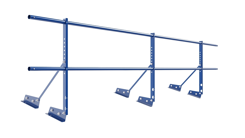 Ограждение кровельное NewLine H-60см, 3м, для фальцевой кровли, сигнально-синий (RAL 5005)