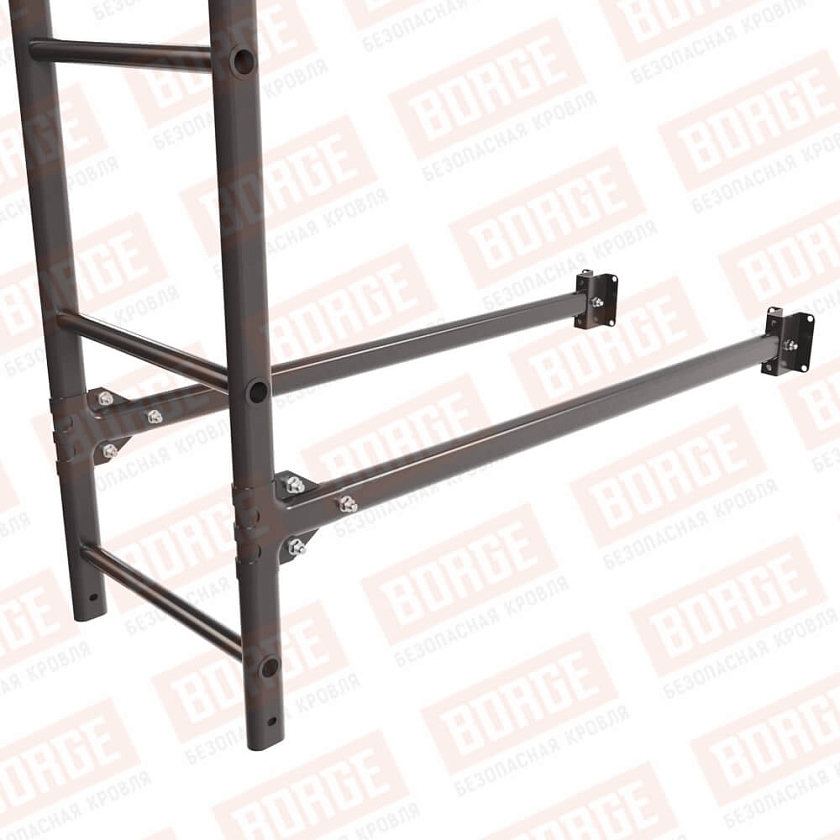 Комплект лестница фасадная BORGE (верхняя секция), 2,7м, серо-коричневый (RR 32)