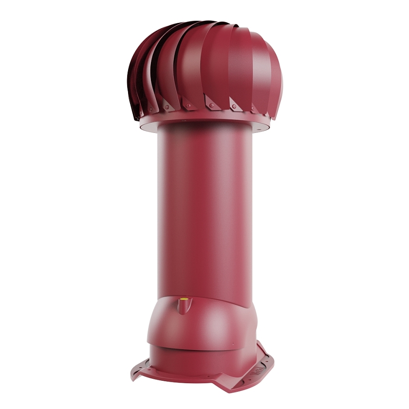 Роторная вентиляция Viotto, для МЧ Каскад, d-110мм, утепленная, красное вино (RAL 3005)