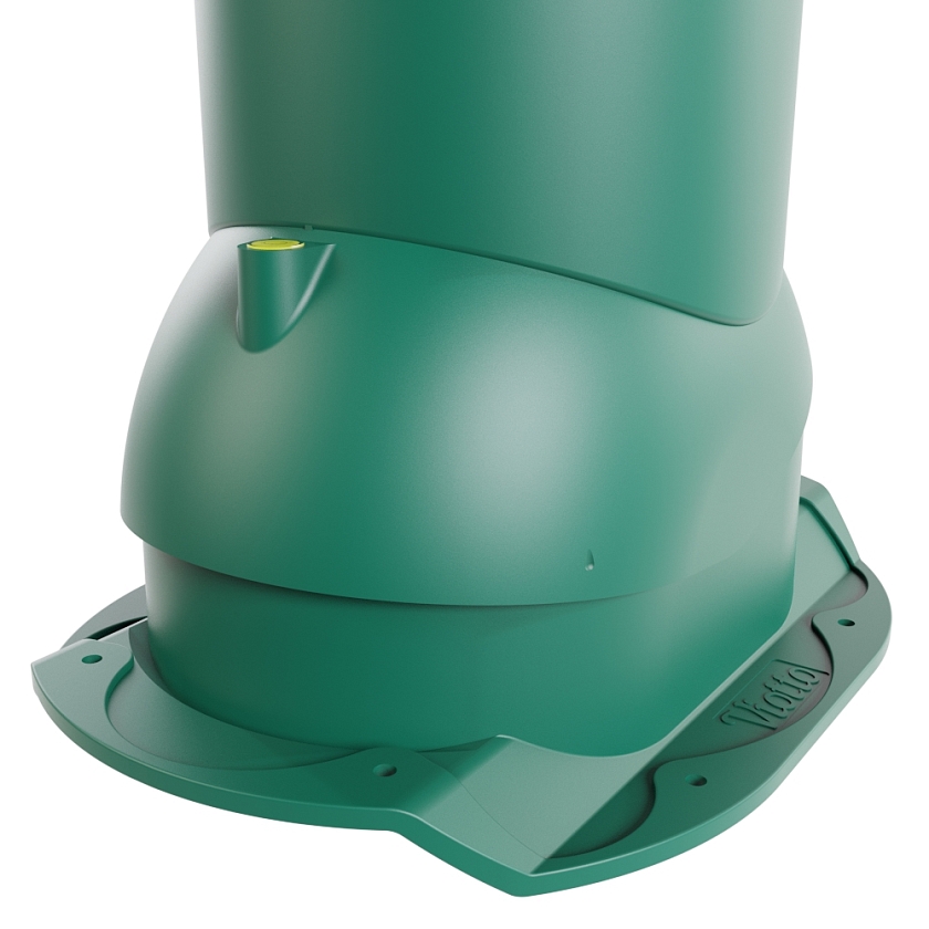 Роторная вентиляция Viotto, для МЧ Каскад, d-110мм, утепленная, зелёный мох (RAL 6005)