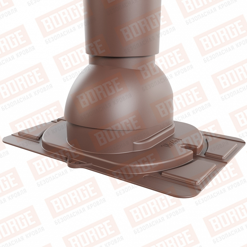 Роторная вентиляция Viotto с универсальным проходным элементом, d-110мм, h-550мм, утепленная, коричневый шоколад (RAL 8017)