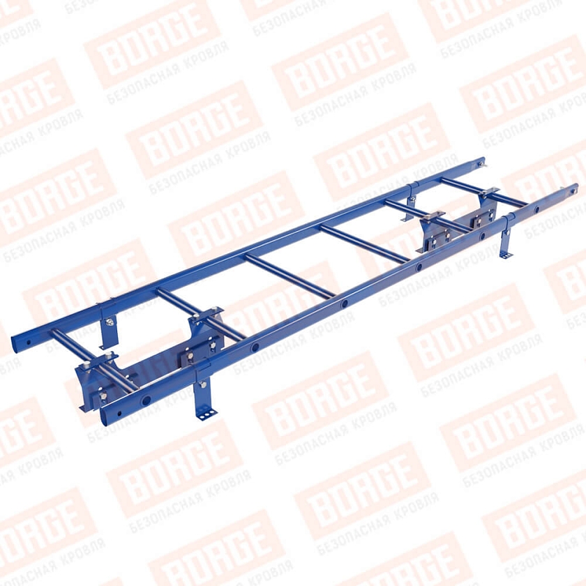 Комплект лестница кровельная BORGE 1,8м, для фальцевой кровли, сигнально-синий (RAL 5005)
