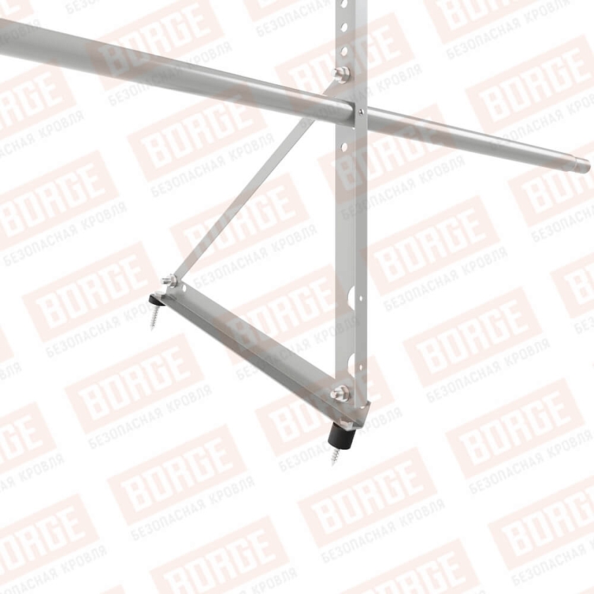 Ограждение декоративное NewLine H-60см, 3м, бело-алюминиевый (RAL 9006)