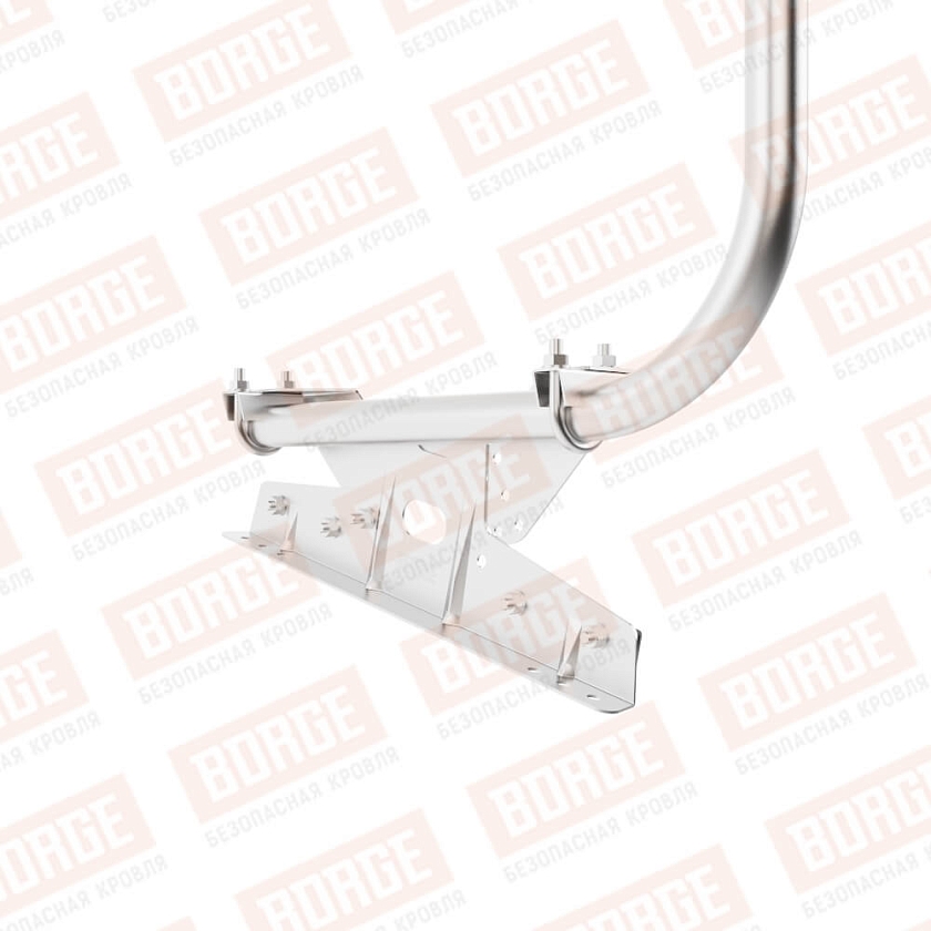 Ограждение кровельное BORGE H-90см, 3м, для фальцевой кровли, цинк