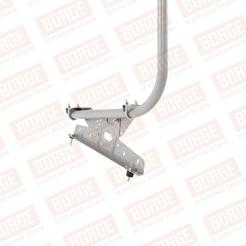 Ограждение кровельное BORGE H-120см, 3м, бело-алюминиевый (RAL 9006)