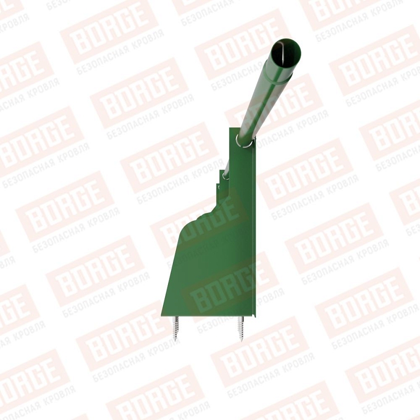 Ограждение плоских кровель Русский Рубеж Н-30, 3м, верхнее крепление, лиственно-зеленый (RAL 6002)