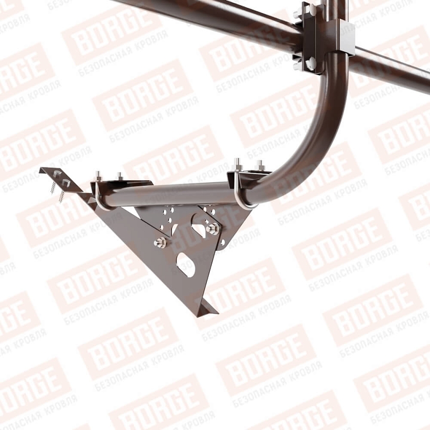 Ограждение кровельное BORGE H-60см, 3м, для черепичной кровли, коричневый шоколад (RAL 8017)