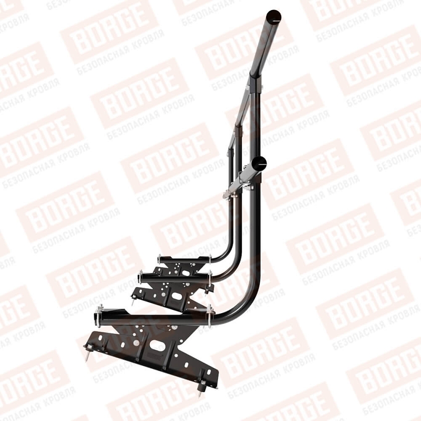 Ограждение кровельное BORGE H-90см, 3м, чёрный (RAL 9005 matt)