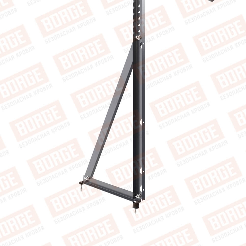 Ограждение кровельное Русский Рубеж H-120см, 3м, серый графит (RAL 7024)