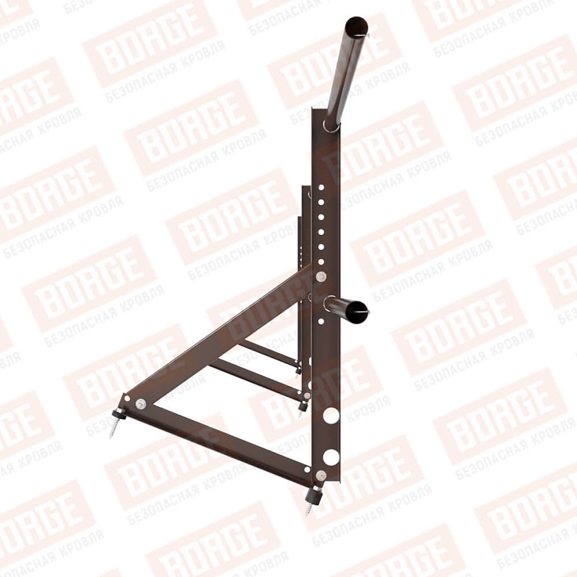 Ограждение кровельное Русский Рубеж H-60см, 3м, коричневый шоколад (RAL 8017)