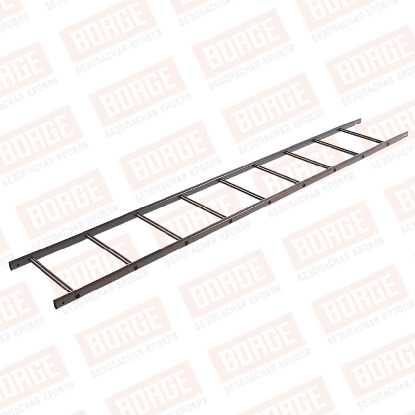 Лестница кровельная NewLine 2,7м, серо-коричневый (RAL 8019)