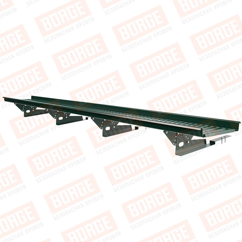 Мостик переходной BORGE 3м, для композитной черепицы, зеленый мох (RAL 6005)