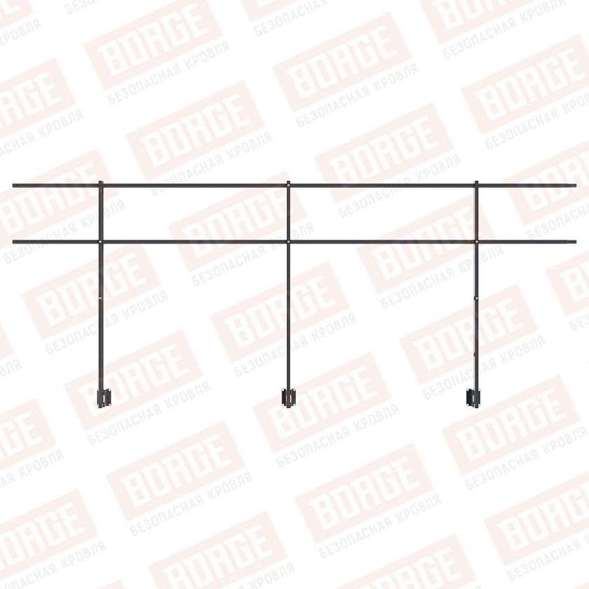 Ограждение парапетное NewLine H-120см, 3м, серый графит (RAL 7024)