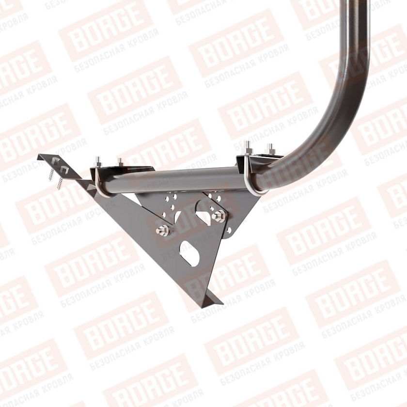 Ограждение кровельное BORGE H-90см, 3м, для черепичной кровли, серо-коричневый (RR 32)