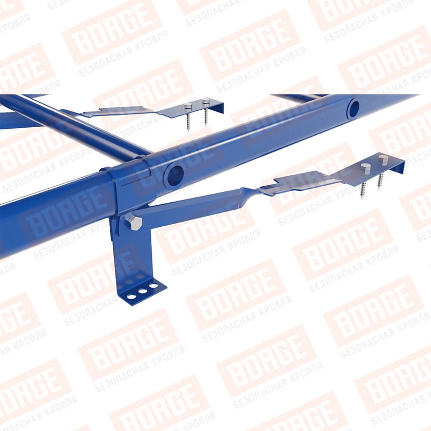 Комплект лестница кровельная BORGE 1,8м, для штучной черепицы, сигнально-синий (RAL 5005)