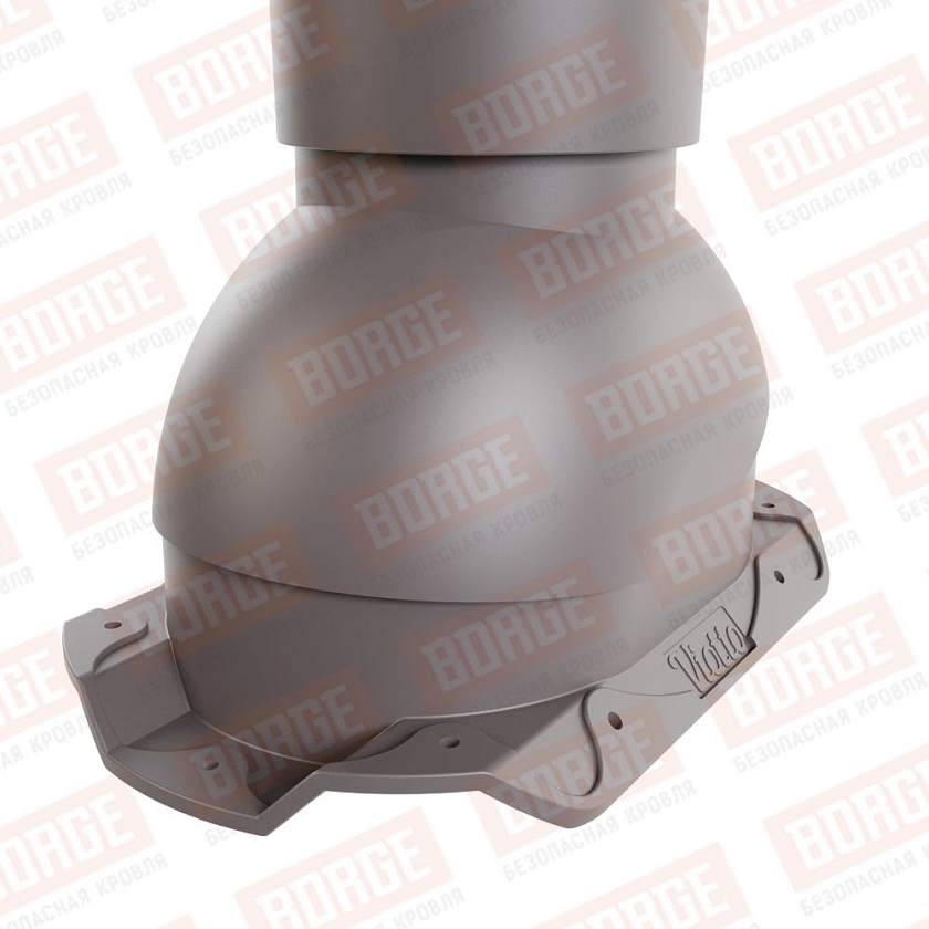 Труба вентиляционная Viotto, для профнастила С20, d-110мм, h-550мм, утепленная, серо-коричневый (RAL 8019)