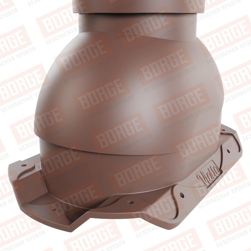 Выход вентиляции канализации Viotto, для профнастила С20, коричневый шоколад (RAL 8017)