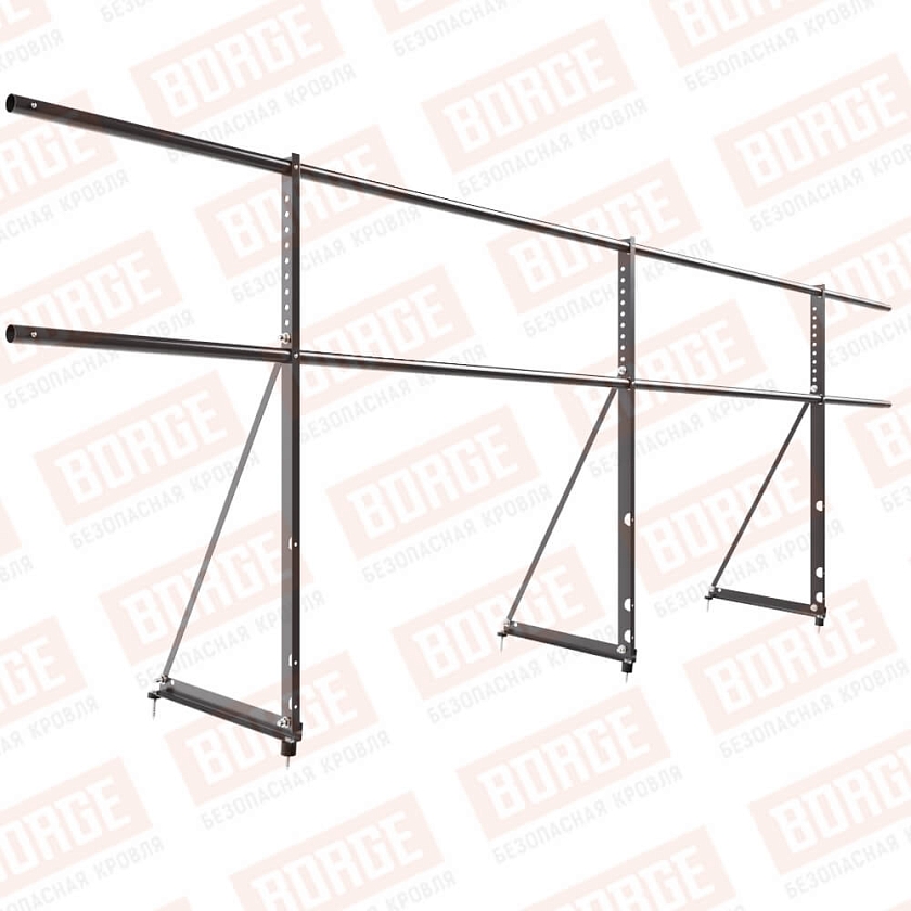 Ограждение декоративное NewLine H-90см, 3м, серо-коричневый (RAL 8019)