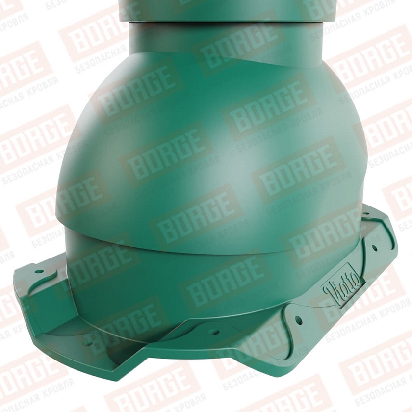 Выход вентиляции канализации Viotto, для профнастила С20, зеленый мох (RAL 6005)