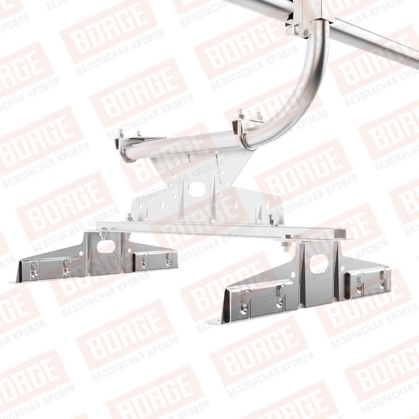 Ограждение кровельное BORGE H-60см, 3м, для параллельного фальца, цинк