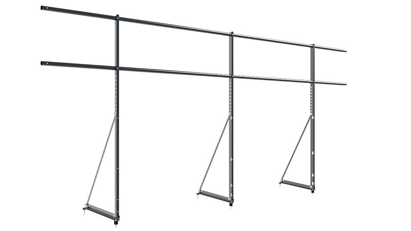 Ограждение кровельное NewLine H-120см, 3м, антрацитово-серый (RAL 7016)