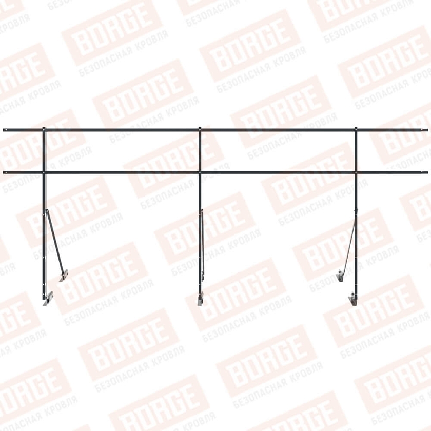 Ограждение декоративное NewLine H-120см, 3м, для фальцевой кровли, антрацитово-серый (RAL 7016)