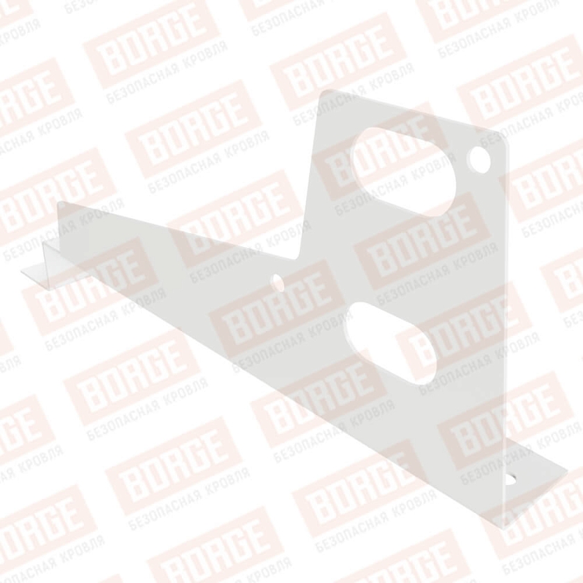 Универсальный кронштейн BORGE, оцинк., для МЧ с высокой ступ., сигнально-белый (RAL 9003), 350мм