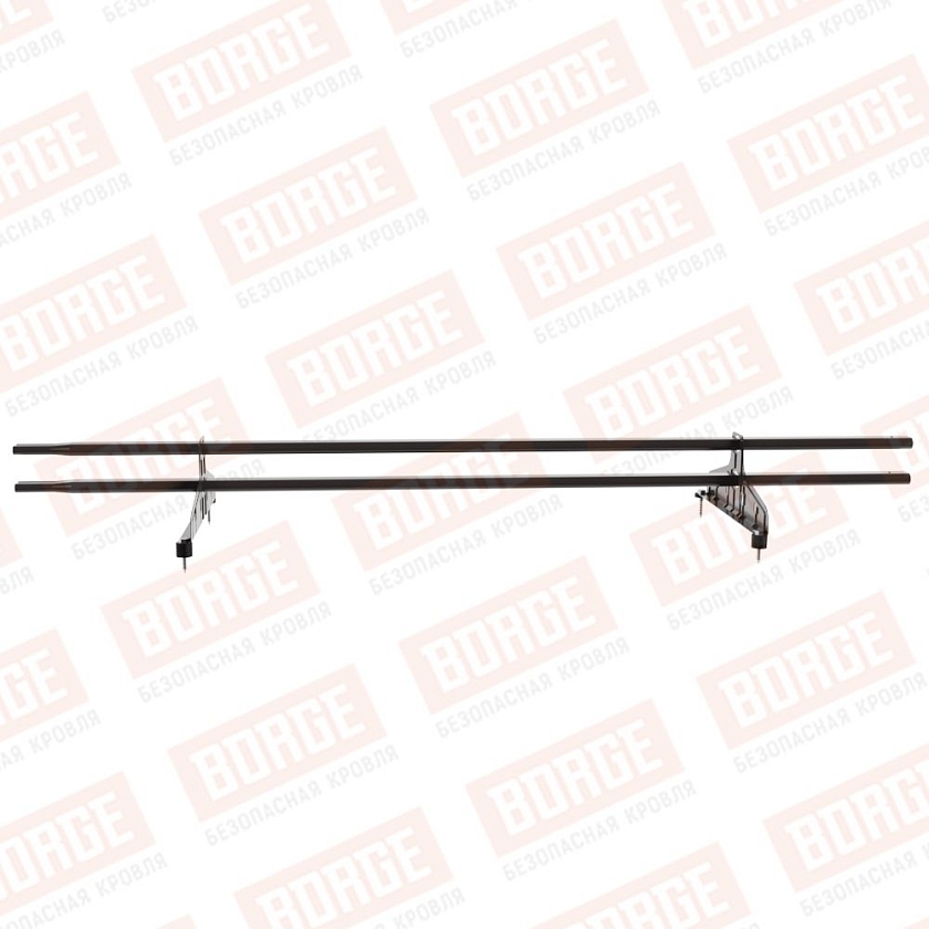 Снегозадержатель трубчатый Русский Рубеж 20х40мм, 1,5м, 2 опоры, окрашенный (NL-805)