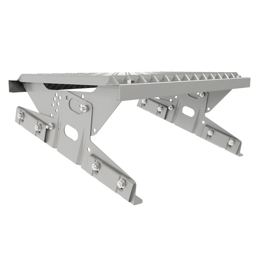 Ступень кровельная BORGE, для фальцевой кровли, бело-алюминиевый (RAL 9006)