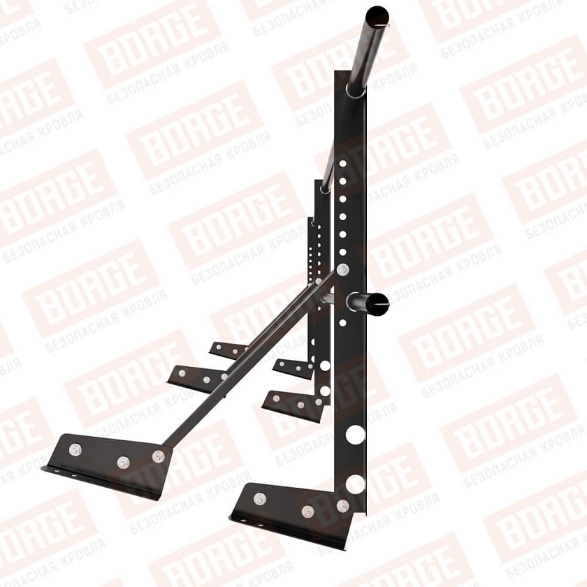 Ограждение декоративное NewLine H-60см, 3м, для фальцевой кровли, чёрный (RAL 9005)