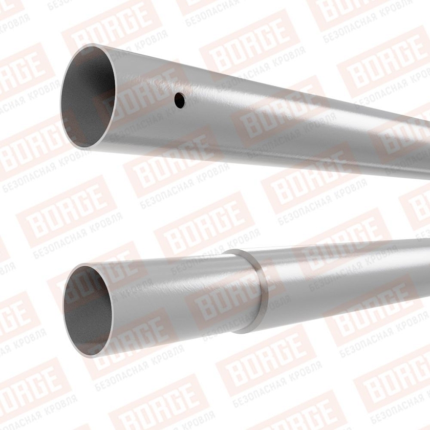 Труба Русский Рубеж D-25мм, 1,5м, оцинк., сигнально-серый (RAL 7004)