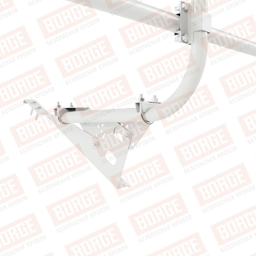 Ограждение кровельное BORGE H-60см, 3м, для черепичной кровли, сигнально-белый (RAL 9003)