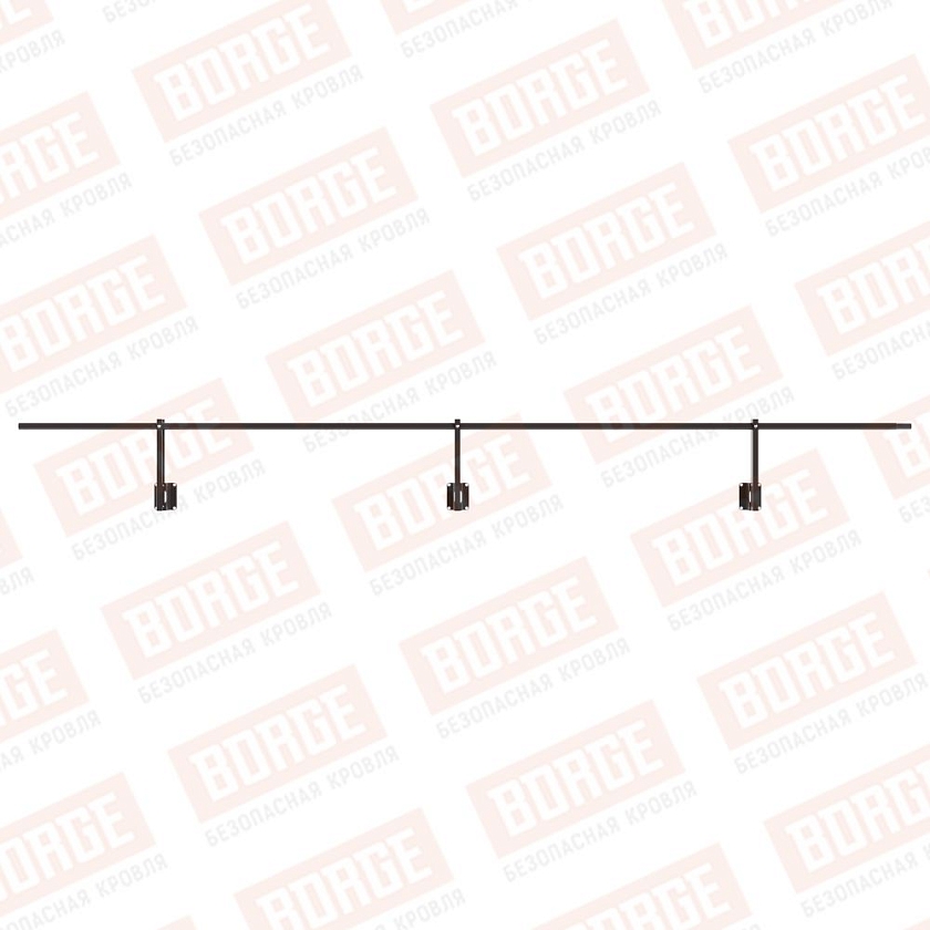 Ограждение парапетное NewLine H-30см, 3м, серо-коричневый (RR 32)