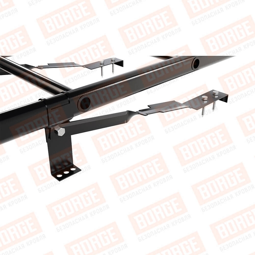 Комплект лестница кровельная BORGE 2,7м, для штучной черепицы, чёрный (RAL 9005 matt)