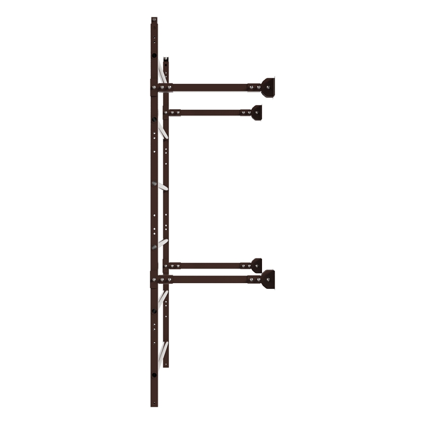 Лестница пожарная П1-1 BORGE, Н-2м, W-0.8м, оцинк., коричневый шоколад (RAL 8017)