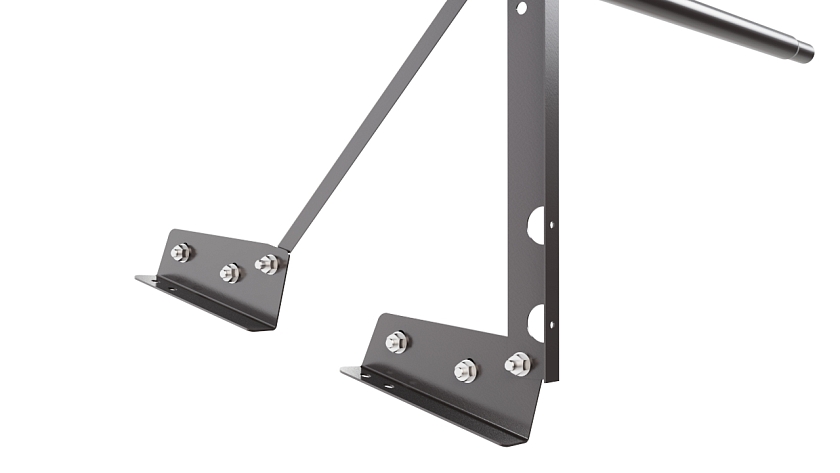 Ограждение кровельное NewLine H-60см, 3м, для фальцевой кровли, серо-коричневый (RAL 8019)