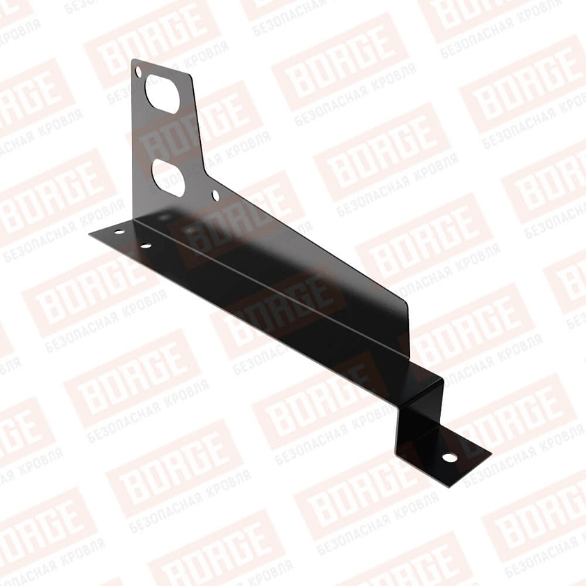 Универсальный кронштейн Русский Рубеж, оцинк., для МЧ с выс. ступен., чёрный (RAL 9005), 350мм