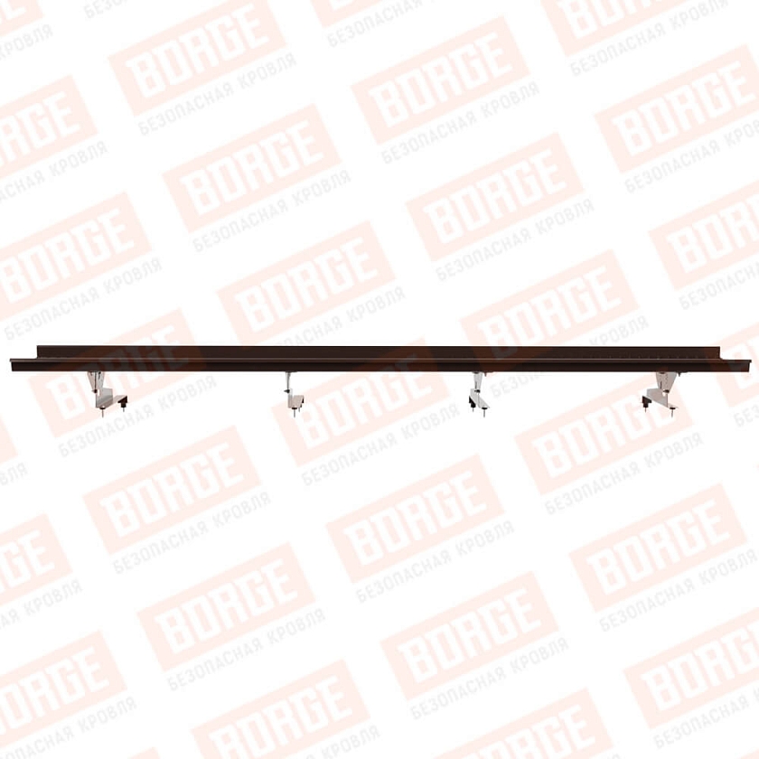 Мостик переходной BORGE 3м, для МЧ с высокой ступенькой, коричневый шоколад (RAL 8017), 400мм