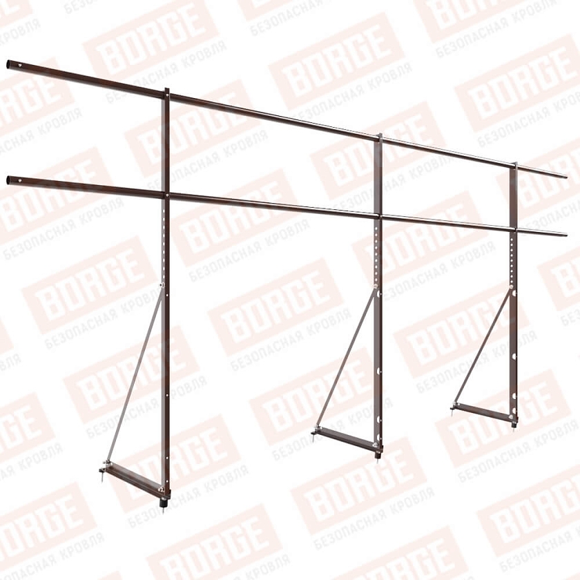 Ограждение декоративное NewLine H-120см, 3м, коричневый шоколад (RAL 8017)