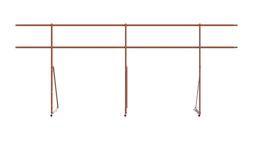 Ограждение кровельное NewLine H-120см, 3м, терракотовый (RAL 8004)