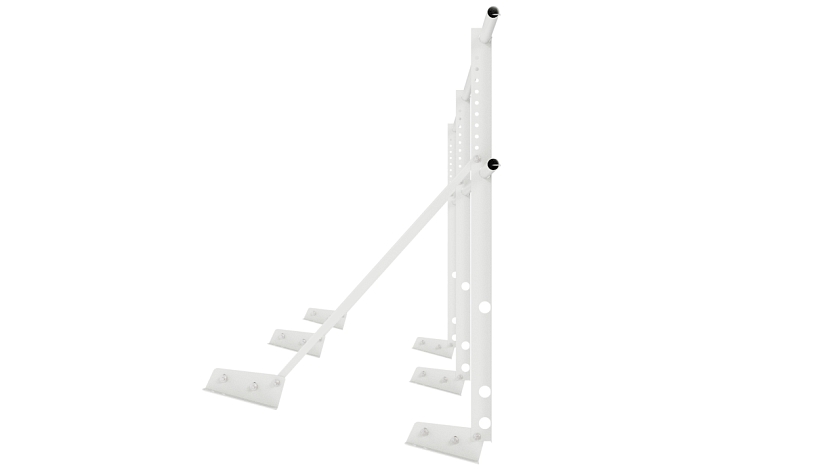 Ограждение кровельное NewLine H-90см, 3м, для фальцевой кровли, сигнально-белый (RAL 9003)