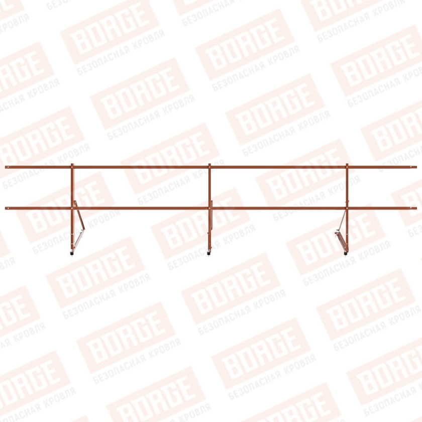 Ограждение декоративное NewLine H-60см, 3м, терракотовый (RAL 8004)