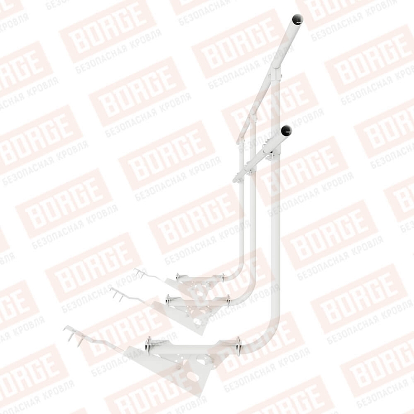 Ограждение кровельное BORGE H-120см, 3м, для черепичной кровли, сигнально-белый (RAL 9003)