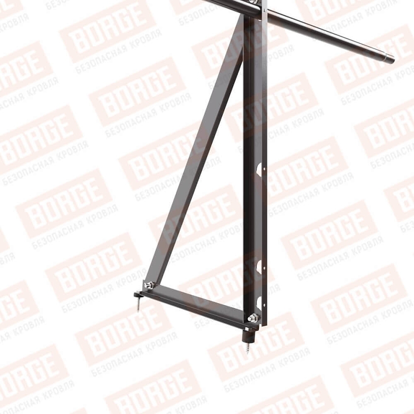 Ограждение кровельное Русский Рубеж H-90см, 3м, серо-коричневый (RAL 8019)