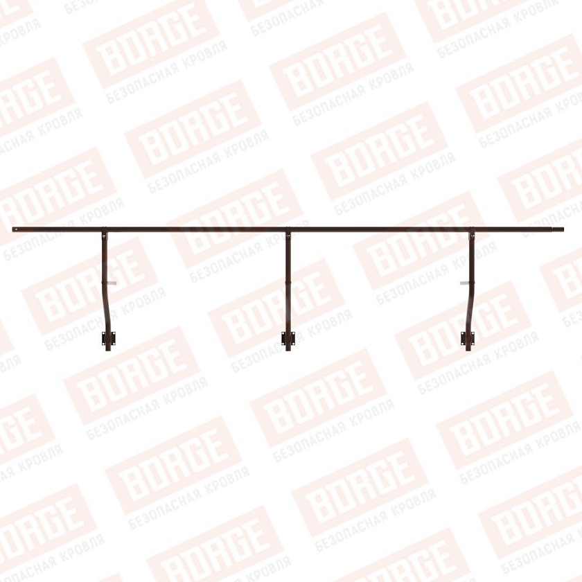 Ограждение парапетное BORGE H-30см, 3м, коричневый шоколад (RAL 8017)