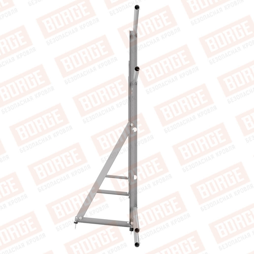 Ограждение кровельное Русский Рубеж H-120см, 3м, сигнально-серый (RAL 7004), с двумя доп. трубами