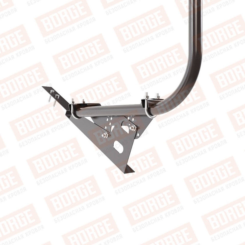 Ограждение кровельное BORGE H-90см, 3м, для композитной черепицы, серо-коричневый (RR 32)