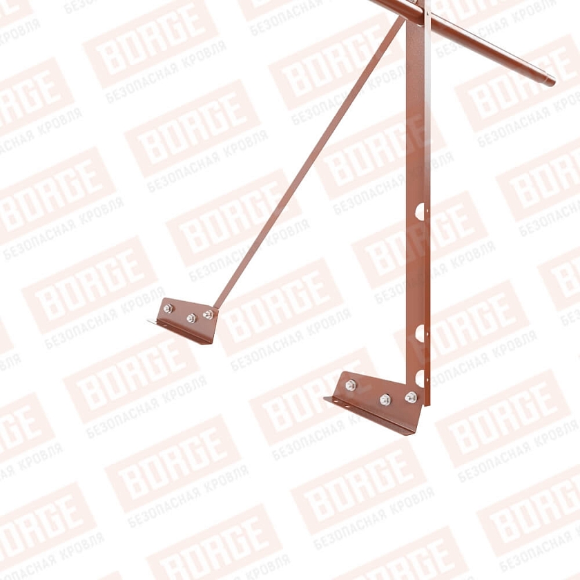 Ограждение декоративное NewLine H-90см, 3м, для фальцевой кровли, терракотовый (RAL 8004)