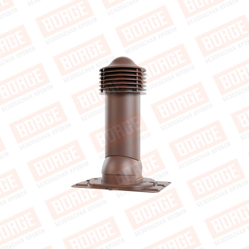 Труба вентиляционная Viotto с универсальным проходным элементом, d-150мм, неутепленная, коричневый шоколад (RAL 8017)