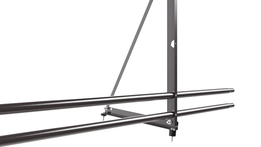 Ограждение кровельное NewLine H-90см, 3м, серо-коричневый (RAL 8019), с двумя доп. трубами